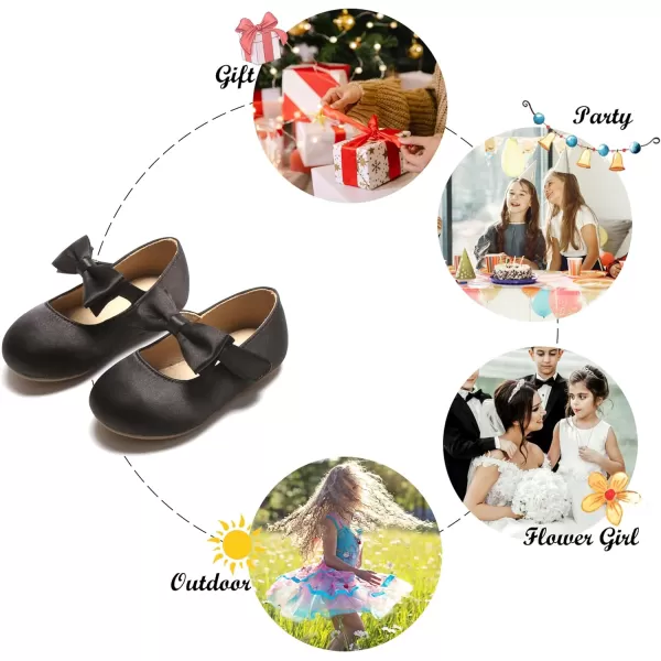 Felix &amp; Flora Toddler Flower Girl Dress Shoes - Girl Ballet Flats Party School Shoes Wedding