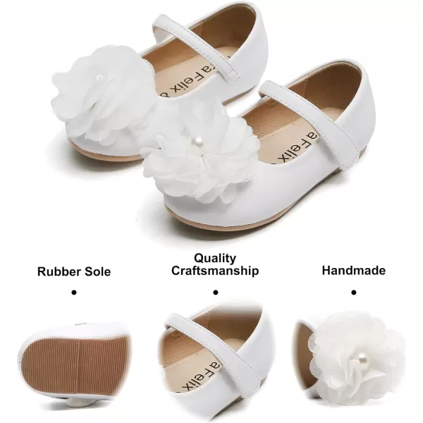 Felix &amp; Flora Toddler Flower Girl Dress Shoes - Girl Ballet Flats Party School Shoes Wedding