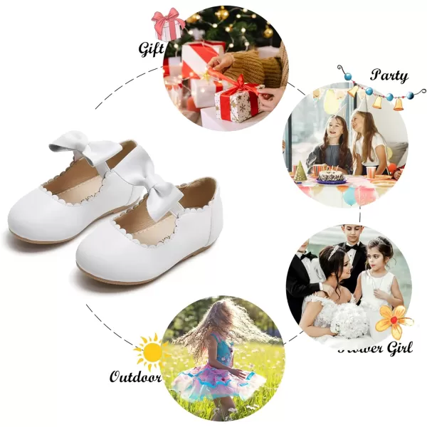 Felix &amp; Flora Toddler Flower Girl Dress Shoes - Girl Ballet Flats Party School Shoes Wedding