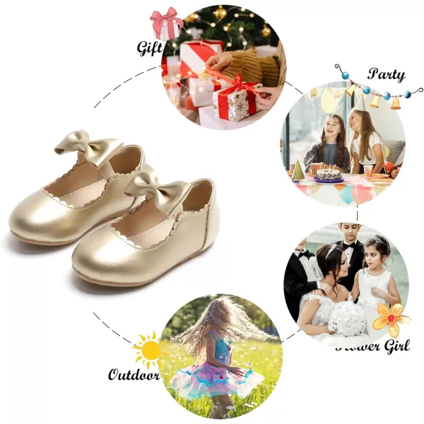 Felix &amp; Flora Toddler Flower Girl Dress Shoes - Girl Ballet Flats Party School Shoes Wedding