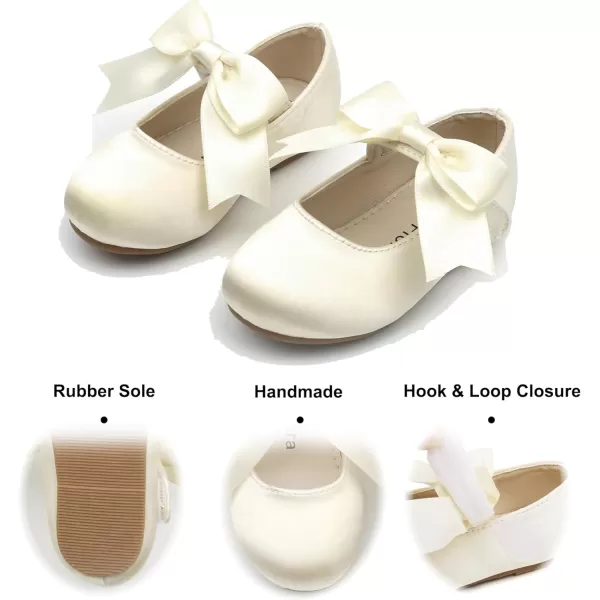 Felix &amp; Flora Toddler Flower Girl Dress Shoes - Girl Ballet Flats Party School Shoes Wedding