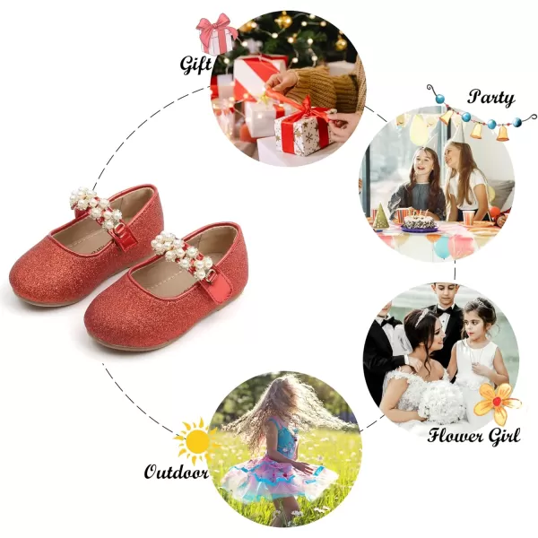 Felix &amp; Flora Toddler Flower Girl Dress Shoes - Girl Ballet Flats Party School Shoes Wedding