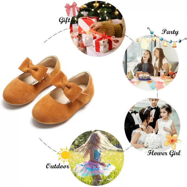 Felix &amp; Flora Toddler Flower Girl Dress Shoes - Girl Ballet Flats Party School Shoes Wedding