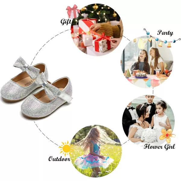 Felix &amp; Flora Toddler Flower Girl Dress Shoes - Girl Ballet Flats Party School Shoes Wedding