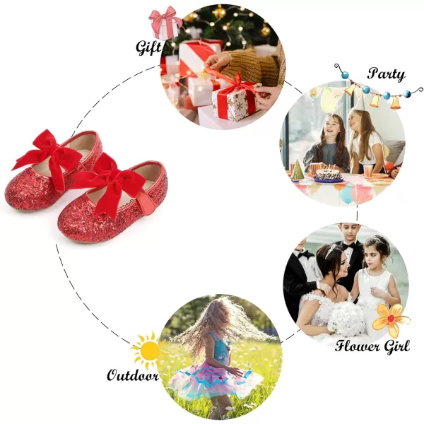 Felix &amp; Flora Toddler Flower Girl Dress Shoes - Girl Ballet Flats Party School Shoes Wedding