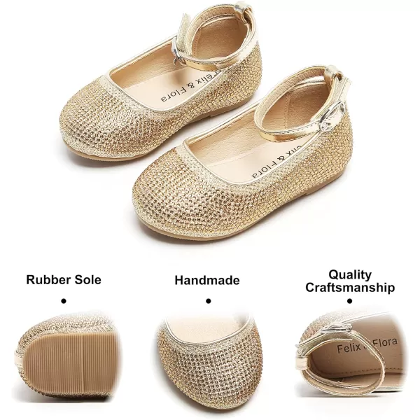 Felix &amp; Flora Toddler Flower Girl Dress Shoes - Girl Ballet Flats Party School Shoes Wedding
