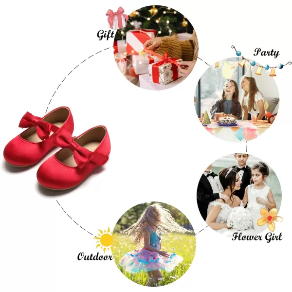 Felix &amp; Flora Toddler Flower Girl Dress Shoes - Girl Ballet Flats Party School Shoes Wedding