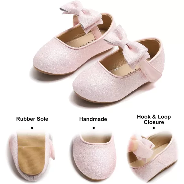 Felix &amp; Flora Toddler Flower Girl Dress Shoes - Girl Ballet Flats Party School Shoes Wedding