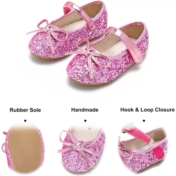 Felix &amp; Flora Toddler Flower Girl Dress Shoes - Girl Ballet Flats Party School Shoes Wedding