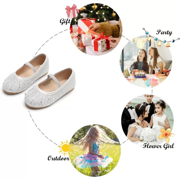 Felix &amp; Flora Toddler Flower Girl Dress Shoes - Girl Ballet Flats Party School Shoes Wedding