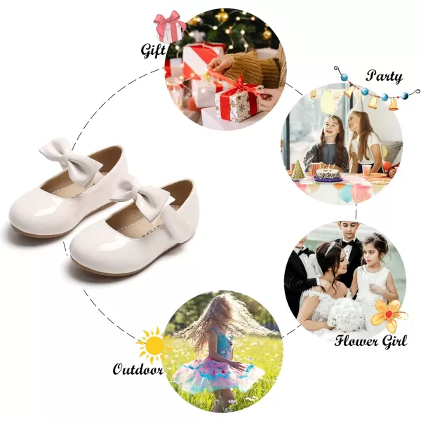 Felix &amp; Flora Toddler Flower Girl Dress Shoes - Girl Ballet Flats Party School Shoes Wedding