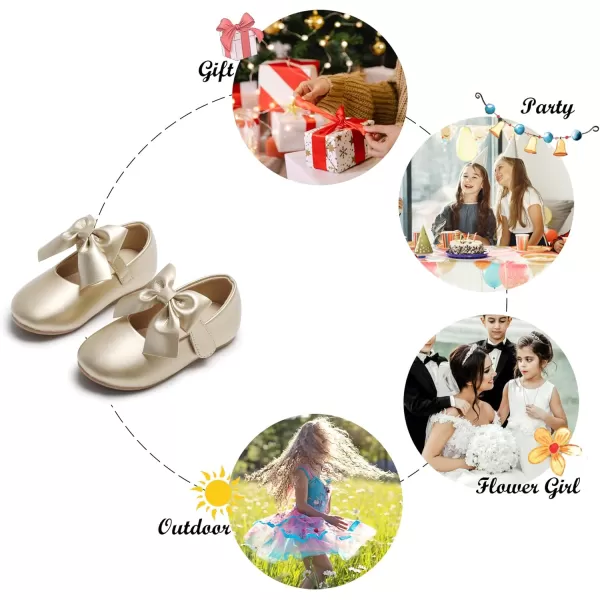 Felix &amp; Flora Toddler Flower Girl Dress Shoes - Girl Ballet Flats Party School Shoes Wedding