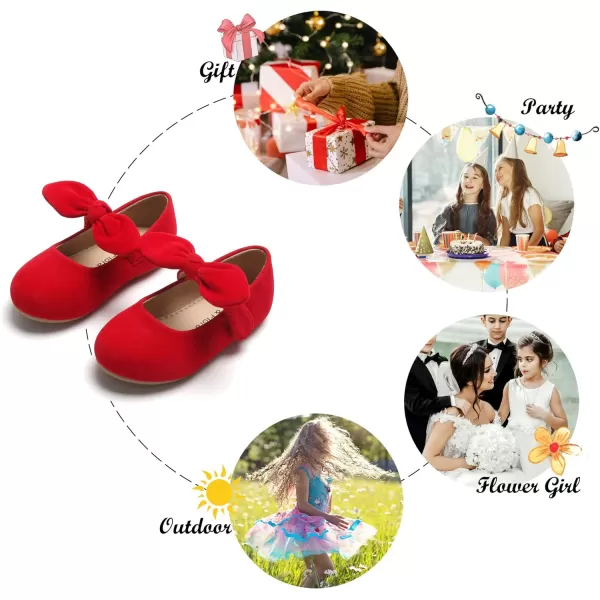 Felix &amp; Flora Toddler Flower Girl Dress Shoes - Girl Ballet Flats Party School Shoes Wedding