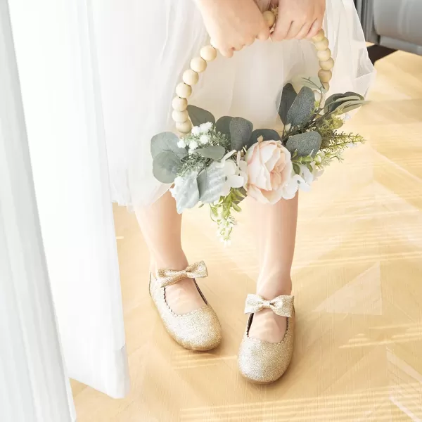 Felix &amp; Flora Toddler Flower Girl Dress Shoes - Girl Ballet Flats Party School Shoes Wedding