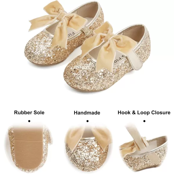 Felix &amp; Flora Toddler Flower Girl Dress Shoes - Girl Ballet Flats Party School Shoes Wedding