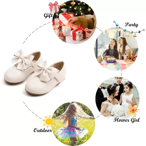 Felix &amp; Flora Toddler Flower Girl Dress Shoes - Girl Ballet Flats Party School Shoes Wedding