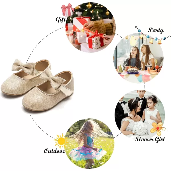 Felix &amp; Flora Toddler Flower Girl Dress Shoes - Girl Ballet Flats Party School Shoes Wedding