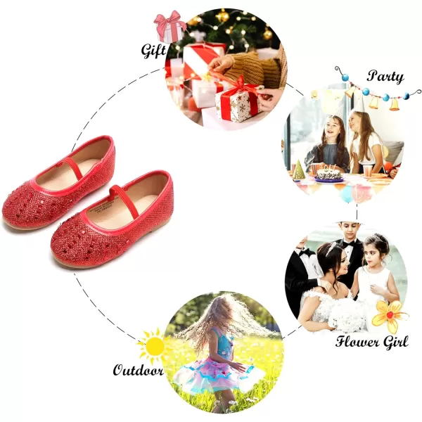 Felix &amp; Flora Toddler Flower Girl Dress Shoes - Girl Ballet Flats Party School Shoes Wedding
