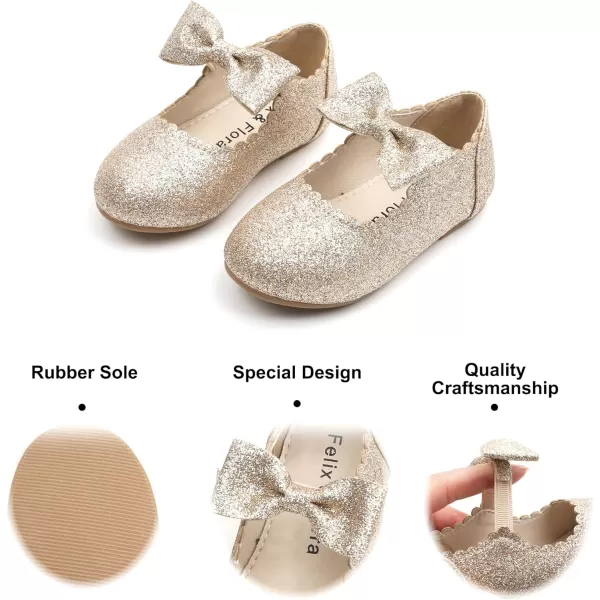Felix &amp; Flora Toddler Flower Girl Dress Shoes - Girl Ballet Flats Party School Shoes Wedding