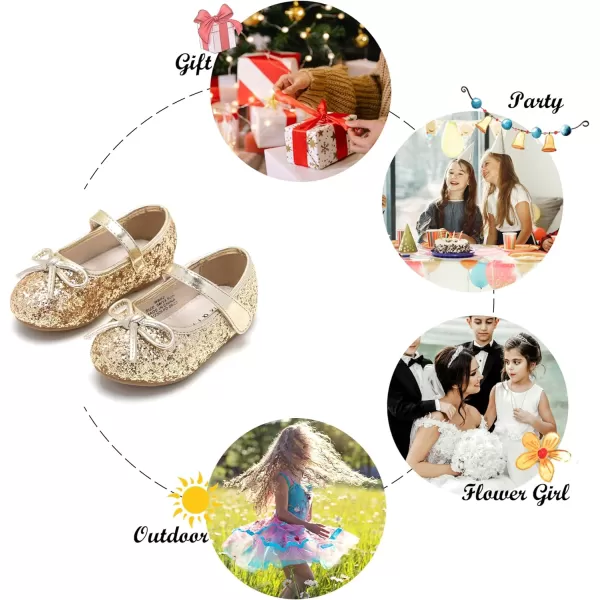 Felix &amp; Flora Toddler Flower Girl Dress Shoes - Girl Ballet Flats Party School Shoes Wedding