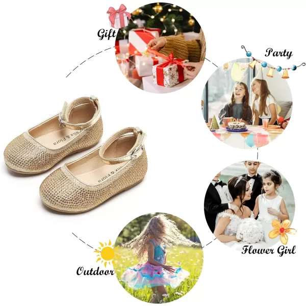 Felix &amp; Flora Toddler Flower Girl Dress Shoes - Girl Ballet Flats Party School Shoes Wedding