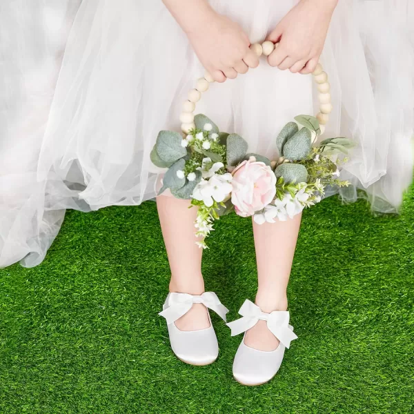 Felix &amp; Flora Toddler Flower Girl Dress Shoes - Girl Ballet Flats Party School Shoes Wedding