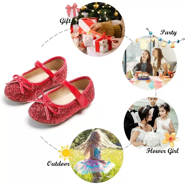 Felix &amp; Flora Toddler Flower Girl Dress Shoes - Girl Ballet Flats Party School Shoes Wedding