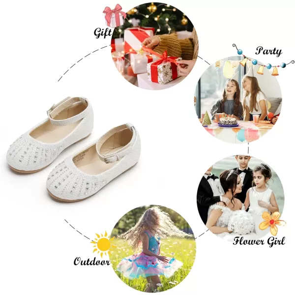 Felix &amp; Flora Toddler Flower Girl Dress Shoes - Girl Ballet Flats Party School Shoes Wedding