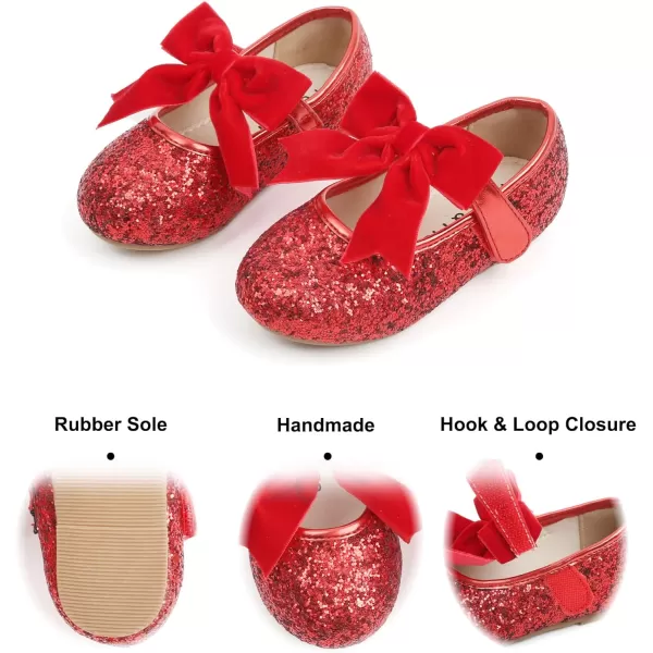 Felix &amp; Flora Toddler Flower Girl Dress Shoes - Girl Ballet Flats Party School Shoes Wedding