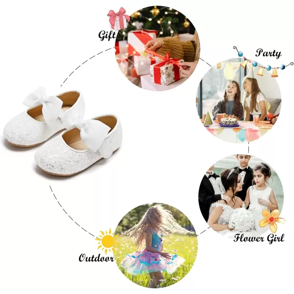 Felix &amp; Flora Toddler Flower Girl Dress Shoes - Girl Ballet Flats Party School Shoes Wedding