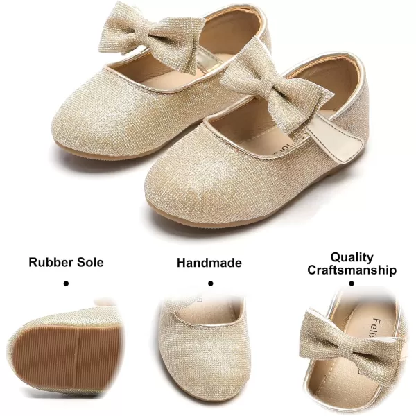 Felix &amp; Flora Toddler Flower Girl Dress Shoes - Girl Ballet Flats Party School Shoes Wedding