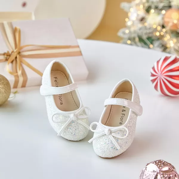 Felix &amp; Flora Toddler Flower Girl Dress Shoes - Girl Ballet Flats Party School Shoes Wedding