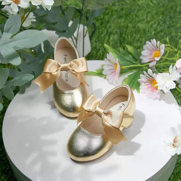 Felix &amp; Flora Toddler Flower Girl Dress Shoes - Girl Ballet Flats Party School Shoes Wedding