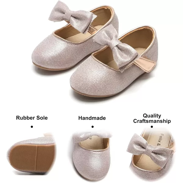 Felix &amp; Flora Toddler Flower Girl Dress Shoes - Girl Ballet Flats Party School Shoes Wedding
