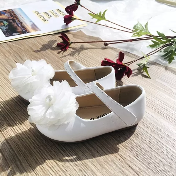 Felix &amp; Flora Toddler Flower Girl Dress Shoes - Girl Ballet Flats Party School Shoes Wedding