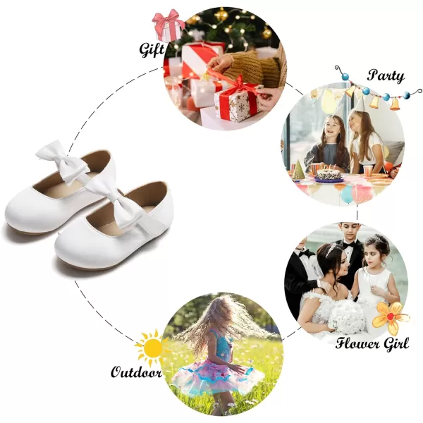Felix &amp; Flora Toddler Flower Girl Dress Shoes - Girl Ballet Flats Party School Shoes Wedding