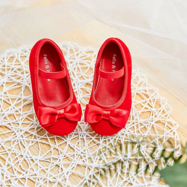 Felix &amp; Flora Toddler Flower Girl Dress Shoes - Girl Ballet Flats Party School Shoes Wedding
