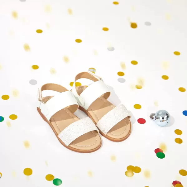 Felix &amp; Flora Toddler Girl Sandals - Flower Girl Dress Shoes Open Toe Little Kid Summer Flats