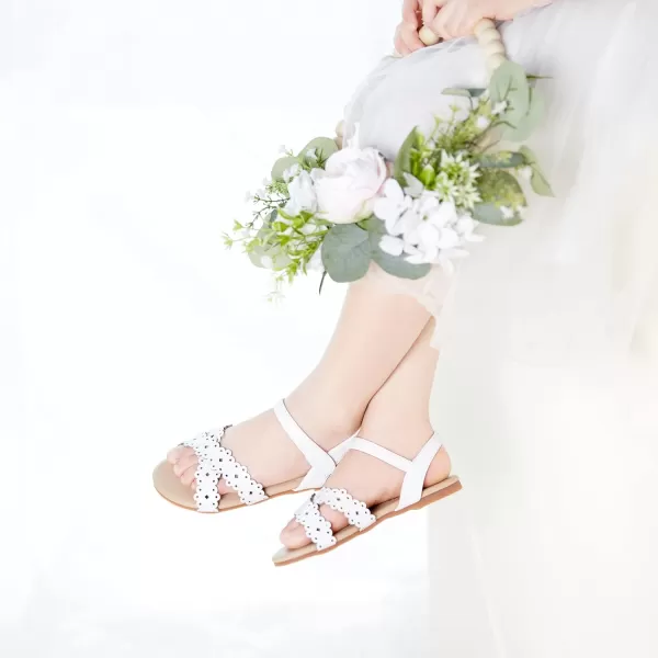 Felix &amp; Flora Toddler Girl Sandals - Flower Girl Dress Shoes Open Toe Little Kid Summer Flats