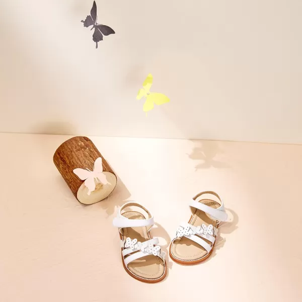 Felix &amp; Flora Toddler Girl Sandals -Flower Girl Dress Shoes Open Toe Little Kid Summer Flats