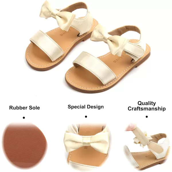 Felix &amp; Flora Toddler Girl Sandals - Flower Girl Dress Shoes Open Toe Little Kid Summer Flats