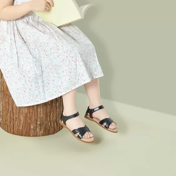 Felix &amp; Flora Toddler Girl Sandals -Flower Girl Dress Shoes Open Toe Little Kid Summer Flats