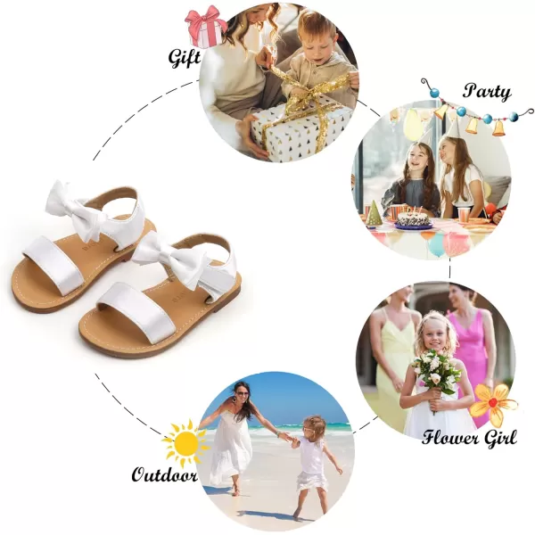 Felix &amp; Flora Toddler Girl Sandals - Flower Girl Dress Shoes Open Toe Little Kid Summer Flats