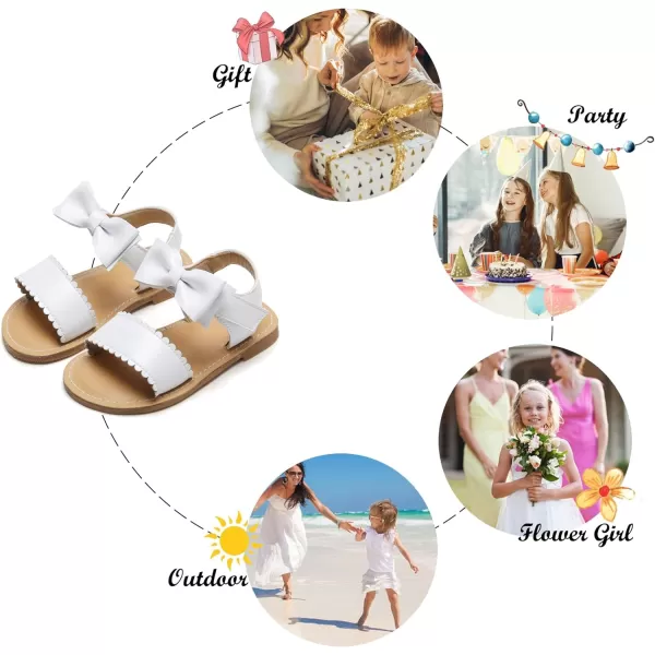 Felix &amp; Flora Toddler Girl Sandals - Flower Girl Dress Shoes Open Toe Little Kid Summer Flats