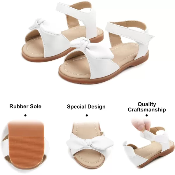 Felix &amp; Flora Toddler Girl Sandals -Flower Girl Dress Shoes Open Toe Little Kid Summer Flats