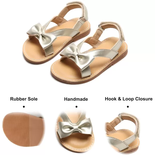 Felix &amp; Flora Toddler Girl Sandals - Flower Girl Dress Shoes Open Toe Little Kid Summer Flats