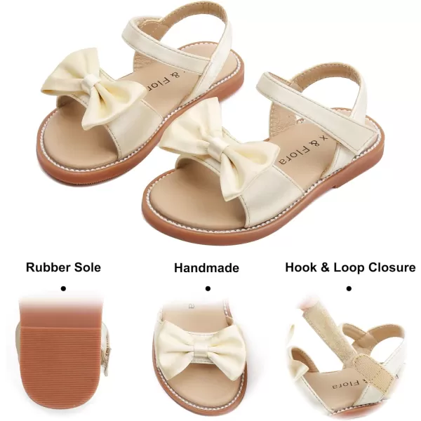 Felix &amp; Flora Toddler Girl Sandals - Flower Girl Dress Shoes Open Toe Little Kid Summer Flats