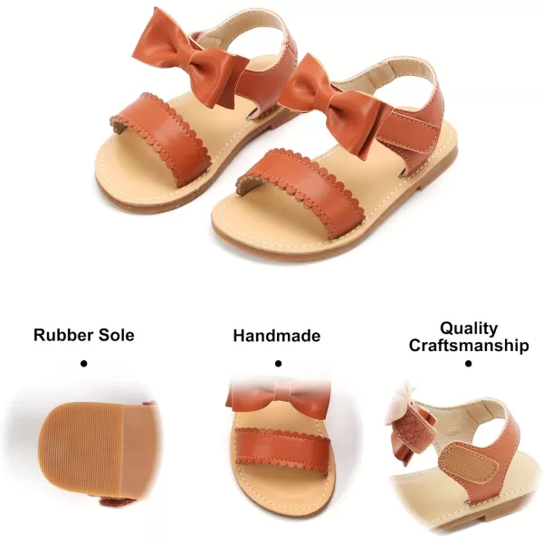 Felix &amp; Flora Toddler Girl Sandals - Flower Girl Dress Shoes Open Toe Little Kid Summer Flats