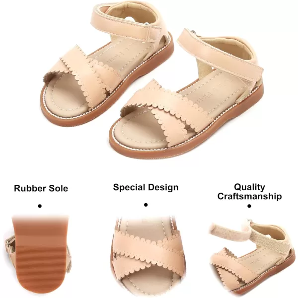 Felix &amp; Flora Toddler Girl Sandals -Flower Girl Dress Shoes Open Toe Little Kid Summer Flats