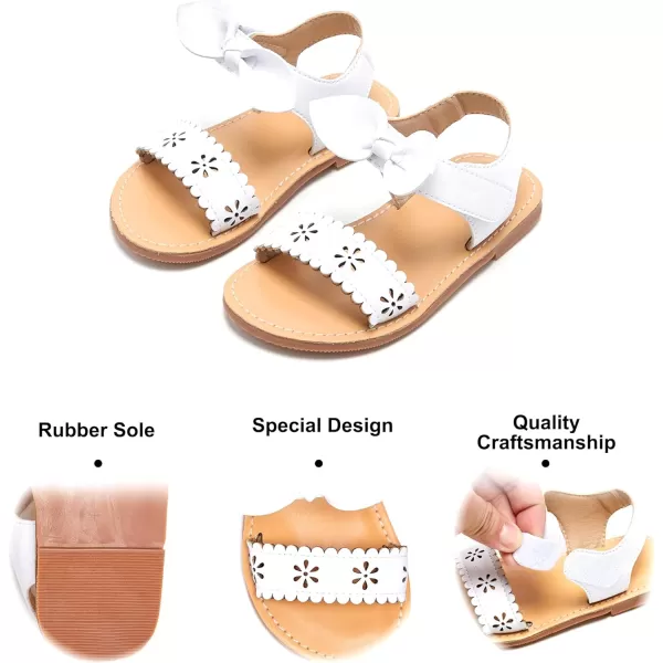 Felix &amp; Flora Toddler Girl Sandals -Flower Girl Dress Shoes Open Toe Little Kid Summer Flats